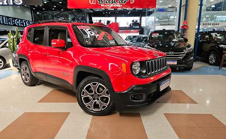 RENEGADE 1.8 LONGITUDE BANCO COURO AR DIGITAL CAMBIO BORBOL Vermelho - 2016 Km baixa!