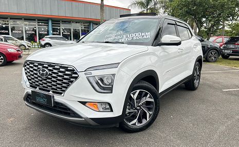 CRETA CRETA 1.0 TGDI PLATINUM 4P + BAIXA KM + TETO SOLAR Branco - 2024 Imperdível!