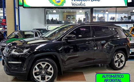 COMPASS 2.0 LONGITUDE MULTIMÍDIA + COURO Preto - 2020 Impecável!