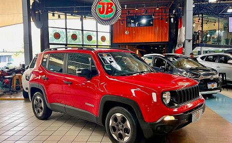 RENEGADE SPORT 1.8 FLEX / COMPLETO + RODAS Vermelho - 2019 Super Oferta !
