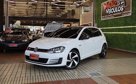 GOLF GTI 2.0 TURBO • TETO SOLAR • 220CV • COURO Branco - 2014 Oferta imperdível!